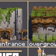 the different stages of building in minecraft