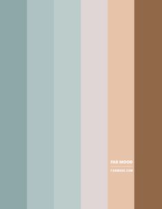 the color palette for fab mood is shown in shades of brown, blue and beige