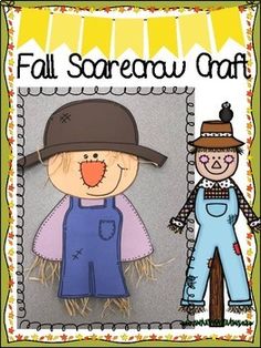 a scarecrow craft with an image of a scarecrow and a scarecrow on it