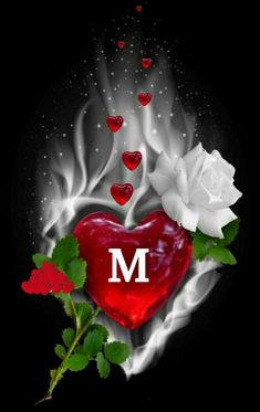 Love You Sweetheart, My Love Background, Roses And Hearts, A Letter Wallpaper, Red Roses Wallpaper, The Letter M, Love Heart Images, Love You Gif, Love Your Smile