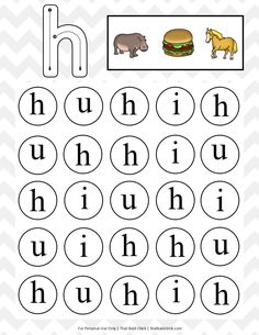 the letter h worksheet for children to practice their handwriting and spelling with animals