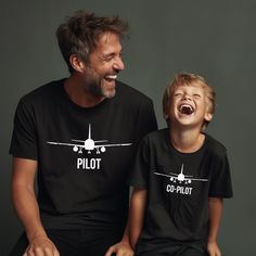 Pilot Co-Pilot Fathers Day Matchin Shirts, Fathers Day Gift, Daddy And Me Pilot Tshirt, Dad And Baby Outfits, Dad and Son Matching Shirts Thank you for visiting our shop. This special Our First Fathers Day Together t-shirt is part of our unique mothers day collection. Please order for your loved one. HOW TO PLACE YOUR ORDER * Choose your t-shirt color * Choose your size * Choose your design and text color * PLEASE make sure all your order's steps PRODUCT DESCRIPTION T-shirt feels soft and light, Dad And Son, Dad And Baby, First Fathers Day, Baby Outfits, Ash Color, Matching Shirts, Text Color, Shirt Color, Fathers Day Gifts