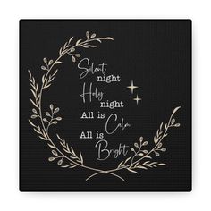 Silent Night Holy Night Hanging Wall Sign Religious Christmas Decor 100% cotton fabric Closed cardboard backing Built with a patented solid support face NB! For indoor use only Silent Night Holy Night, Church Banners, Card Crafting, Religious Christmas, Holy Night, Silent Night, Chalk Art, Wall Plaque, Hanging Wall