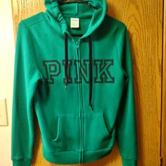 Women's Pink Size Xs Brand New Hoodie, Fully Zip Up Casual Green Hooded Jacket For Sports, Green Casual Fleece Hooded Jacket, Green Athleisure Hooded Jacket For Winter, Green Winter Top With Double-lined Hood, Green Double-lined Hooded Top For Winter, Pink Hoodie Zip Up, Pink Sweater Zip Up, Zip Up Hoodie Pink, Zipup Hoodie