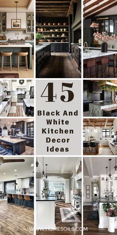 black and white kitchen decor ideas