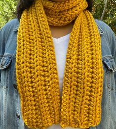 Handmade crochet scarf in mustard yellow. More colors available in my shop! Machine washable in cold water, use delicates mesh bag, and line dry Casual Yellow Winter Scarf, Casual Yellow Scarf For Winter, Yellow Winter Scarf One Size, Yellow Winter Scarf, One Size, Casual Yellow One-size Scarf, Casual Yellow Scarf One Size, Casual Yellow Scarves, One Size, Casual Yellow Scarf, One Size, Mustard Yellow Crochet