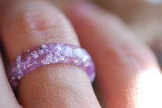 Lavender Resin Ring Purple Stacking Ring Faceted Ring | Etsy Delicate Purple Ring Jewelry, Handmade Pink Amethyst Ring Gift, Handmade Pink Amethyst Ring As Gift, Handmade Pink Amethyst Ring For Gift, Delicate Purple Ring, Dainty Purple Promise Ring Jewelry, Lavender Crystal Ring Gift, Pink Amethyst Crystal Ring For Gift, Dainty Purple Rings For Gifts