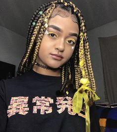 Pinterest: @urgurljay14 Colorful Braids, Cute Box Braids, Big Box Braids, New Short Hairstyles, Breaking Hair, Colourful Hair