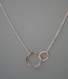 Simple two organic hoops gold filled necklace, Rachel Wilder Handmade Jewelry Hoops Gold, Gold Filled Necklace, Asheville Nc, Asheville, Sterling Silver Chain, Wire Jewelry, Sterling Silver Chains, Diy Jewelry, Gold Filled