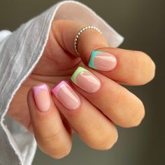 Spring Tip Nails, Nail Room, Cute Gel Nails, Nails 2021, Acrylic Nails Coffin Short, Short Acrylic Nails Designs, Spring Nail