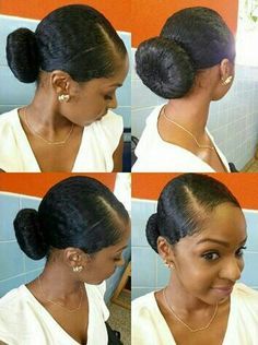 Black Bun Hairstyles, Short 4c Hairstyles, Black Bun, Black Wedding Hairstyles, Hairstyles For Black Hair, Natural Hair Bun Styles, Beautiful Natural Hair, Pelo Afro