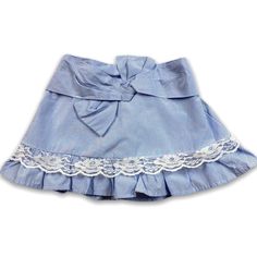 Label- Nicole Miller Skirt  Condition- Excellent  Size- 2T Material- Cotton Cute Blue Cotton Skirt, School Skirt With Ruffles In Cotton, School Skirt With Cotton Ruffles, Light Blue Cotton Skort, Light Blue Cotton Skort With Lined Skirt, Cute Blue Ruffled Skirt, Blue Cotton Skort For School, Cute Blue Lined Skirt Bottoms, Nicole Miller