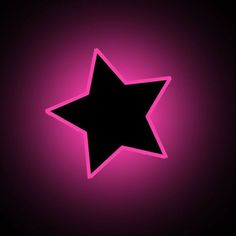 a black and pink star on a dark background