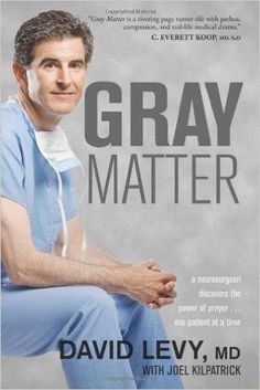 the book cover for gray matter by david levy, m d with an image of a man in scrubs