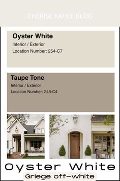 the exterior color scheme for oyster white