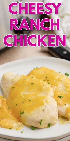 Creamy chicken ranch cooked in a slow cooker, perfect for easy chicken dinners and weekly crockpot meals without cream cheese. Ranch Sauce For Chicken, Easy Ranch Chicken, Favorite Crockpot Recipes, Crockpot Ranch Chicken, Cheesy Ranch Chicken, Chicken In The Crockpot, Ranch Chicken Recipe, Ranch Chicken Crockpot