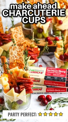 a table topped with crackers and cheeses