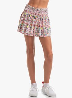 She’ll look and feel her best wearing this fun, empowering skirt that features vibrant emoji-style icons on a smocked waistband skirt. It’s all done on a lightweight fabric that’s designed for ease in movement. Tennis Clothing, Smocked Skirt, Tennis Outfit Women, Girls Smock, Get It Girl, Skirts For Kids, Girl M, Golf Apparel, Womens Tennis