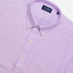 Add The Modern-Fit Oxford Lavender Casual Shirt to your wardrobe today. | Men's Casual Shirts - Trim/17/34/35 Fit The Modern-Fit Oxford By Tie Bar, In Lavender, Cotton Classic Purple Cotton Dress Shirt, Classic Fitted Purple Shirt, Formal Purple Cotton Top, Classic Purple Summer Shirt, Classic Purple Short Sleeve Shirt, Classic Purple Relaxed Fit Top, Classic Purple Summer Tops, Classic Lavender Tops For Spring, Classic Lavender Spring Tops