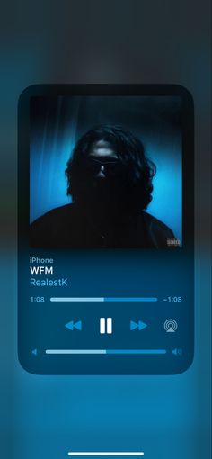 an iphone screen with the music player on it