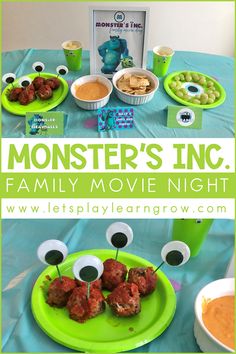 monster's inc family movie night party food