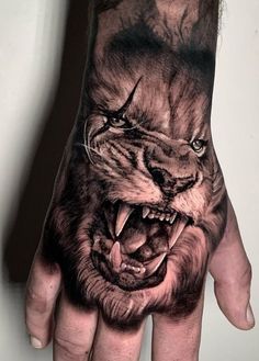 50 Eye-Catching Lion Tattoos That’ll Make You Want To Get Inked Lion Hand Tattoo Men, Amazon Y2k, Asian Y2k, Outfits Asian, Animal Sleeve Tattoo, Outfits Amazon