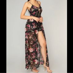 Brand New Without Tags Condition. Black Maxi Romper With Burgundy Flower Print Throughout. The Bust Is Padded So A Bra Is Not Needed. Hidden Zipper In The Back That Works Perfectly. The Straps Are Adjustable. Deep V Neck With A Strappy Look. Material Is Not Stretchy. Size S And Fits True To Size. Bundles Of 2 Or More Items Get 20% Off Floral Print Jumpsuits And Rompers For Date Night, Flirty Floral Print Jumpsuits And Rompers For Party, Flirty Floral Print Jumpsuit For Party, Sleeveless Floral Print Jumpsuit For Night Out, Black Floral Print Jumpsuits And Rompers For Vacation, Black Floral Print Jumpsuit For Vacation, Island Wedding Dresses, Maxi Romper, Romper Black