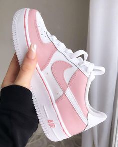 Pink&Air Force One Custom – insdrip Pink Leather Nike Air Force 1 Casual Shoes, Jordan Rose, Pink Nike Shoes, Nike Shoes Girls, Nike Fashion Shoes, Preppy Shoes, All Nike Shoes, Nike Air Shoes, Air Force One