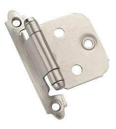 a stainless steel door hinge with two holes