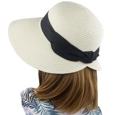 PRICES MAY VARY. 【GREAT FIT】Sun hat fits most women. Head circumference 21.5"-23.6", height: 4", brim width: 4". You can adjust the size of the hat for a customized fit through the rope inside the sweatband. Summer hat is also a wonderful gift for your sister, mother or girlfriend. 【ELEGANT & BEAUTIFUL】Straw hats for women are made of high quality natural paper straw woven, lightweight and durable. Sun beach hats with stylish bowknot behind and classy hat band will go well with any outfit like m Solid Color Packable Wide Brim Sun Hat, Lightweight Wide Brim Sun Hat, One Size Fits Most, Packable Wide Brim Bucket Hat For Beach Season, Hats With Uv Protection For Beach Season, Wide Brim Straw Hat One Size, Solid Color Wide Brim Straw Hat, Solid Color Wide Brim Straw Hat One Size, Packable Hat For Beach Season, Solid Color Wide Brim Packable Hat