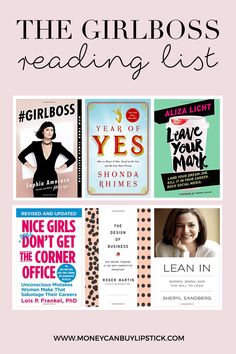 the girl boss reading list includes books for girls to read