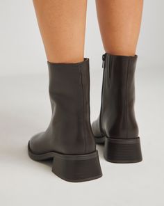 Give a sleek new look to outfits with these gorgeous leather boots. They feature a square toe, low block heel and extra padding in the sock to ensure comfort. Square Toe Leather Boots, Formal Men Outfit, Boots Wide, Heeled Chelsea Boots, Leather Boots Heels, Square Toe Boots, Gorgeous Leather, Block Heel Ankle Boots, Jd Williams