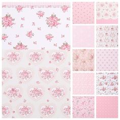 pink and white wallpaper with different patterns