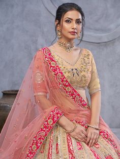 Engagement Ceremony, Pink Lehenga, Wedding Lehenga, Silk Lehenga, Net Dupatta, Ethereal Beauty, Wedding Wear, Lehenga Choli, Luxury Fabrics