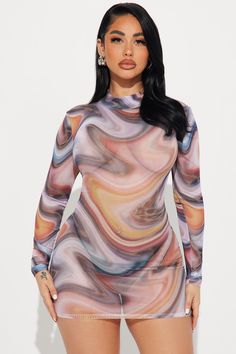 Available In Multi Color. Mesh Mini Dress Mock Neckline Long Sleeve Sheer Stretch Length = 33" Disclaimer Print Placement May Vary 95% Polyester 5% Spandex Imported | Unique Vibe Mesh Mini Dress size XS by Fashion Nova Stretch Mini Dress With Graphic Print For Party, Multicolor Stretch Mini Bodycon Dress, Multicolor Stretch Bodycon Mini Dress, Stretch Multicolor Mini Bodycon Dress, Multicolor Printed Mini Bodycon Dress, Printed Stretch Bodycon Dress, Multicolor Stretch Bodycon Dress For Fall, Fitted Sheer Multicolor Mini Dress, Fitted Multicolor Sheer Mini Dress