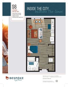 the floor plan for an apartment at bespoke apartments in san francisco, california