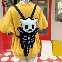 Funny Ghost Skull Skeleton Shoulder Backpack School Bag Stuffed Plush Toys Kids Children Boys Girls Adults Women Kawaii Halloween Gifts Material: soft plush;Size: about 38cm*27cm; WHY TRUST US? 10,000+ Happy Customers Free Worldwide Shipping Perfect Gift Ideas Guaranteed Safe Checkout 📦 Ship within 24 hours after payment 🚚 Transit time is about 10-35 business days 📧 Email: info@toytriver.com Cute Halloween Backpack For Everyday Use, Cute Halloween Travel Backpack, Cute Halloween School Backpack, Novelty Halloween School Backpack, Skeleton Shoulder, Ghost Skull, Style Kawaii, Plush Bags, Funny Ghost