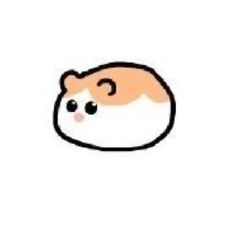 a drawing of a hamster on a white background