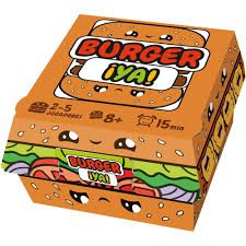 a burger box with the word burger ya on it's front and bottom half