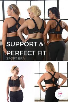 The first & only custom adjustable, high impact sports bra for yoga, dance, pilates, running, and cardio workouts. Front-zipper: Easy zip in and out; no need to be a contortionist anymore. No Bounce: Reduces instability & bounce; 2-inch wide non-stretch rib band won't expand or roll. Designed to give supportive fit with a flattering bust shape. Removable padded sports bra. Easy care: wash and wear. | Best Curvy Fitness Clothes | Affordable Workout Gear for Big Bust Workout For Girls, Dance Motivation, High Impact Bra, Yoga For Seniors, Supportive Sports Bras, Fitness Outfits, Cardio Workouts, High Impact Sports Bra, Yoga Dance