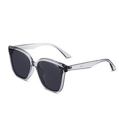 A simple yet delicate design, this pair of sunglasses is crafted with larger plastic frame, both comfortable and stylish. With oversized solid lenses, they look fantastic on all face shapes while guaranteeing you 100% UV protection and great polarized performance. You can choose from a variety of frame and lens colors to display your personality!Frame Shape: SquareFrame Color: GreyFrame Material: TR90Lens Color: GreyLens Material: Lens Width: 64 mmBridge Width: 15 mmTemple Length: 152 mmUV Prote Classic Plastic Sunglasses With Uva Protection, Clear Glass Sunglasses For Vacation, Clear Polarized Sunglasses For The Beach, Clear Polarized Sunglasses For Beach, Clear Sunglasses With Uva Protection For Vacation, Casual Clear Cat Eye Sunglasses For Beach, Gray Sunglasses With Gradient Lenses For Beach, Clear Sunglasses With Uv Protection For Vacation, Trendy Clear Sunglasses With Gradient Lenses