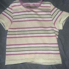 Uo Never Worn Baby Tee. Super Comfy And Stretchy Cheap Urban Outfitters Crop Top T-shirt, Affordable Striped Tops From Urban Outfitters, Cheap Basic Tops From Urban Outfitters, 80's Clothes, Urban Outfitters Top, 80s Outfit, Urban Outfitters Tops, Baby Tee, Infant Tees