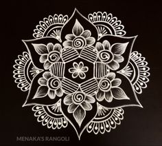 an intricate design on a black background