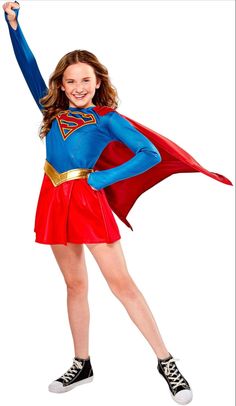 Supergirl TV Show Halloween costume Comic Costume, Red And Blue Dress, Gold House, Supergirl Tv, Dc Comics Girls, Super Girls