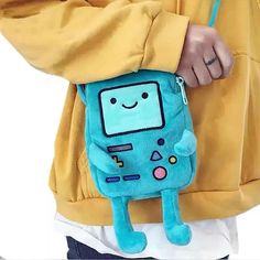 Super Adorable And Perfect Size For Being On The Go. Great Detail Of The Beloved Character Bmo. Dimensions: 8 Inches Straps Are Not Detachable Or Adjustable Adventure Time Plush, Finn Jake, Plush Bags, Plush Backpack, Swag Bag, Cute Games, Toys For Children, Coin Bag, Soft Shorts