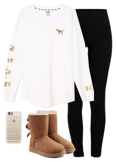 "getting in the Christmas spirit!" by morganburleigh ❤ liked on Polyvore featuring Pieces, Victoria's Secret PINK, UGG Australia and Casetify Winter Drip, Cheese Pinwheels, Outfits Polyvore, Comfortable Clothes, Ootd Ideas, Lazy Outfits, Christmas Outfits, Cute Outfits For School, Winter Stil