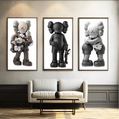 Decorative Hypebeast Toys Art - Kaws Figure Poster This set of 3 Printable KAWS Hypebeast Toys posters offers a visually captivating glimpse into contemporary collectibles and urban street culture. Featuring three distinct KAWS Hypebeast toy designs, each poster showcases the iconic fusion of pop art, street art  and cartoon aesthetics. Perfect for enthusiasts and collectors alike, these decorative hypebeast posters bring a touch of urban sophistication to any space, whether displayed individual Kaws Room Decor, Kaws Decor, Hypebeast Toys, Kaws Print, Kaws Collection