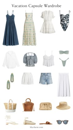 How To Look Chic While Traveling: 10 Stylish Travel Outfits — Lily Chérie Chic Hawaiian Outfit, Travel Capsule Summer Europe, Vacation Capsule Wardrobe 2023, 10 Day Travel Wardrobe Summer, Europe Vacation Outfits, Summer Dress Outfit Ideas, Stylish Travel Outfit, Vacation Capsule Wardrobe, Princesa Anne