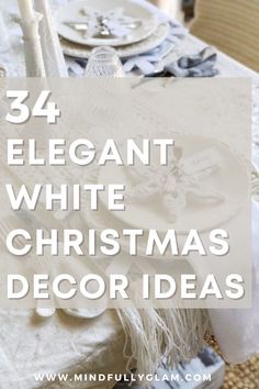 white christmas decor ideas Farmhouse Mantle, Kitchen Centerpiece, Reindeer Figurine, Gold Candle Sticks, Faux Snow