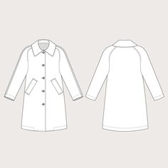 The classic car coat constructed for a modern wardrobe. It is slightly a-lined with a relaxed fit, features raglan sleeves and front welt pockets. Can be sewn with or without full lining. The coat in the pictures is styled with the Assembly Line Regular Fit Trousers This paper pattern is available in the XS-L and XL-3XL size ranges. The model is 170 cm tall and wears size S. 140-150 cm fabric width:XS 2.8 m / S 2.9 m / M 2.9 m / L 3.0 m / XL 3.2 m / 2XL 3.2 m / 3XL 3.3 m FINISHED GARMENT MEASURE Average Body, Grainline Studio, Baby Outerwear, Assembly Line, Car Coat, Coat Patterns, Modern Wardrobe, Fabric Sale, Paper Pattern